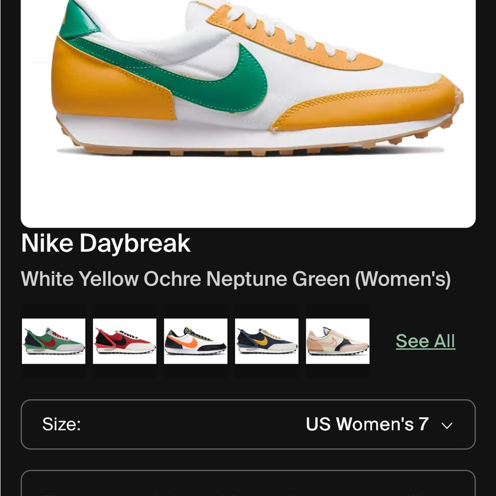 Nike Daybreak Women's Sneakers - White, Yellow, Green